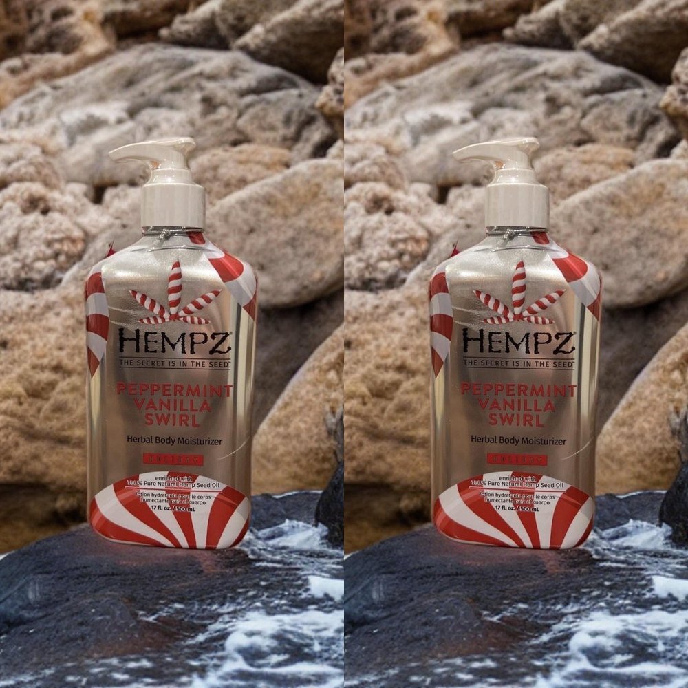 Hempz Peppermint Vanilla Swirl Herbal Body Moisturizer 17 oz